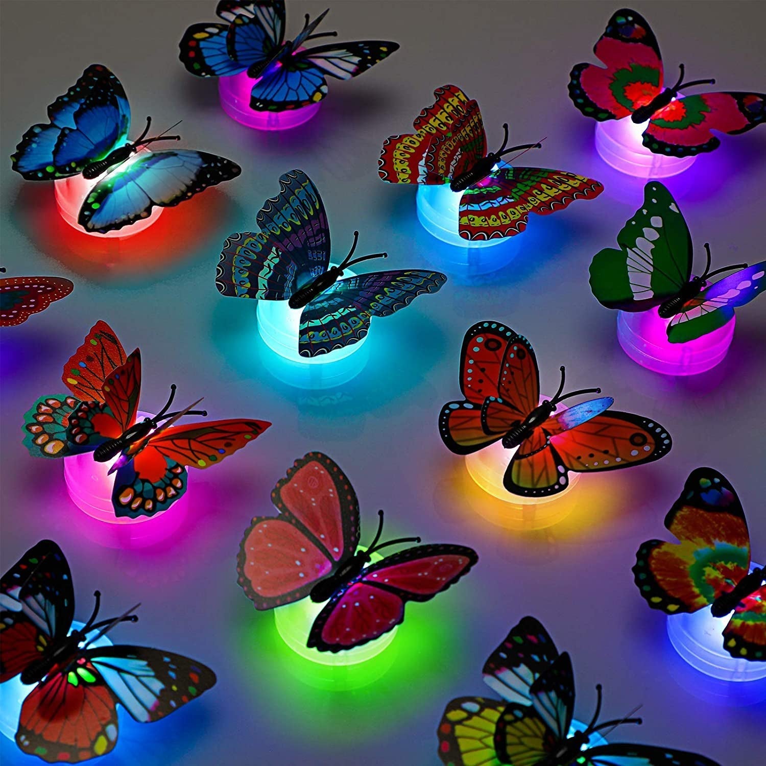 The Butterfly 3D Night Lamp Comes with 3D Illusion Design Suitable for Drawing Room, Lobby.n  (Loose)