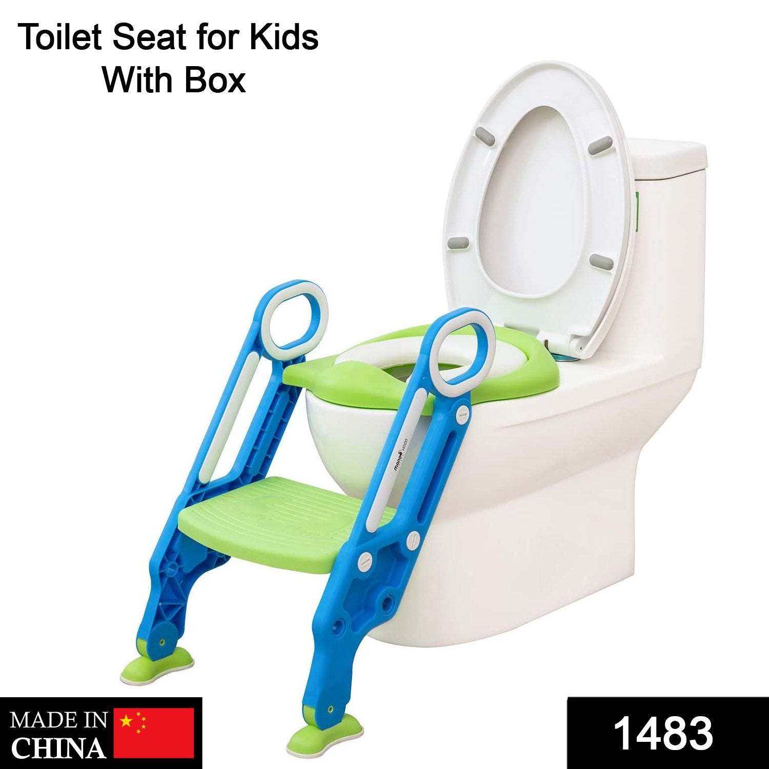 Foldable potty seat with ladder for kids