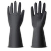 Reusable cleaning gloves made from natural gum rubber.