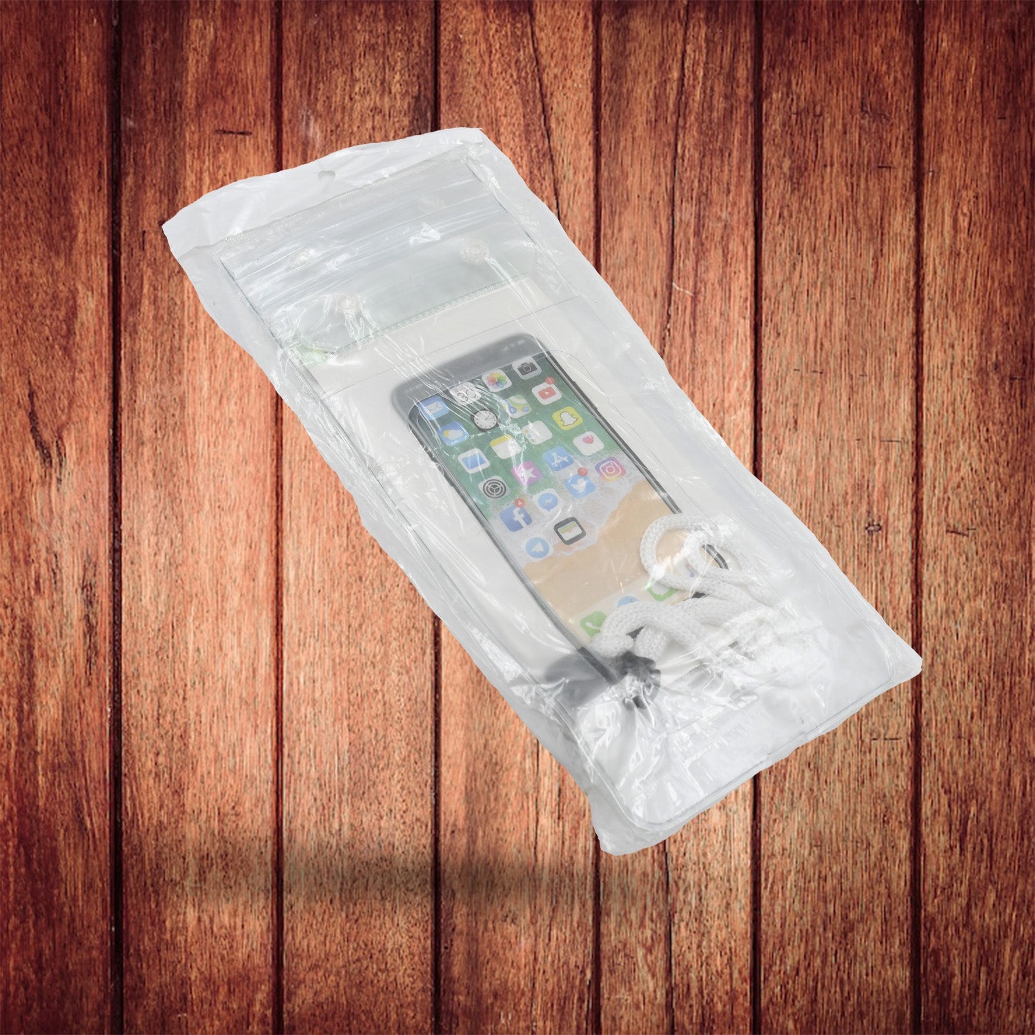 Waterproof phone pouch for rain and swimming