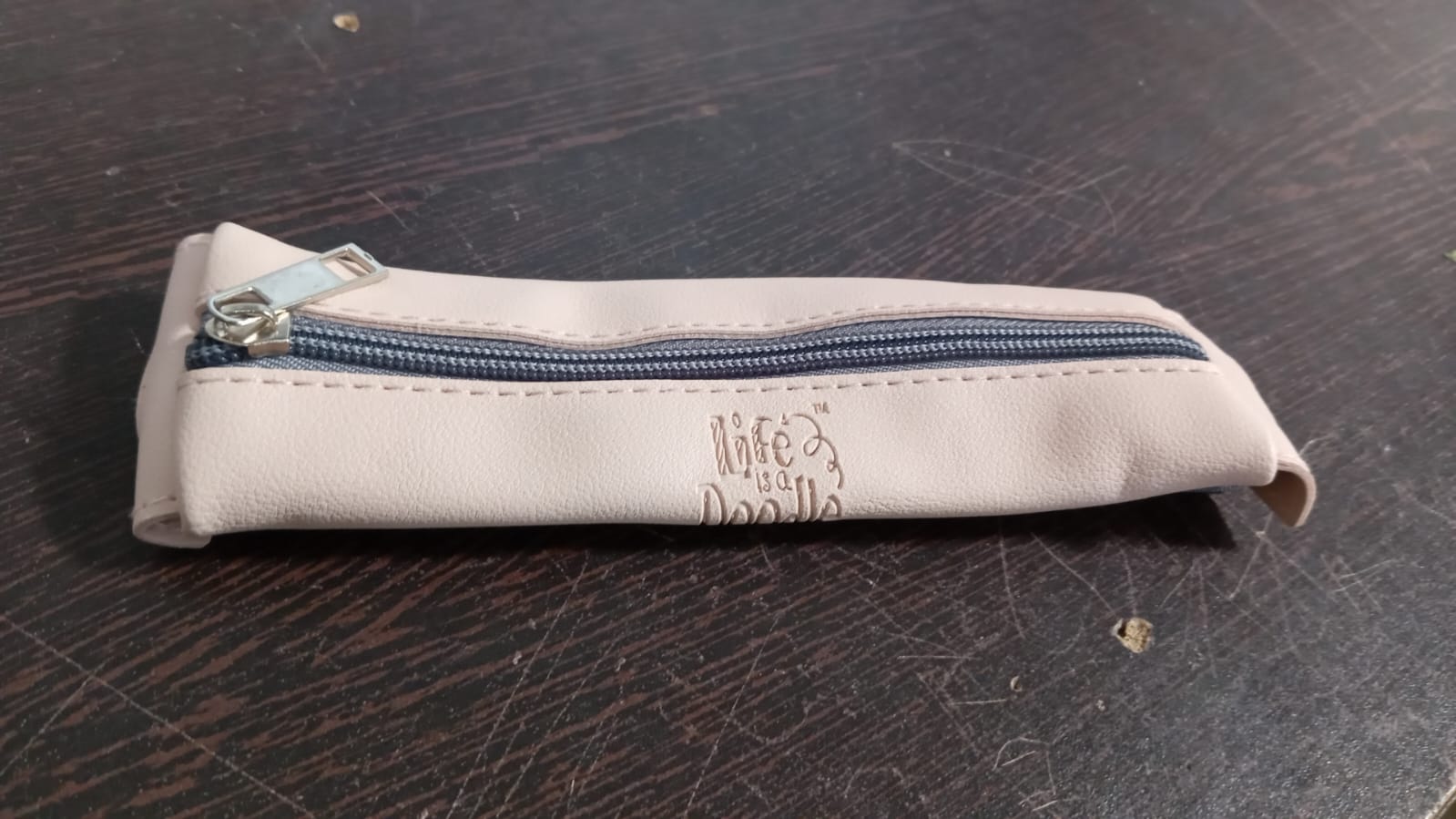 High-quality leather pencil case, perfect for school and travel