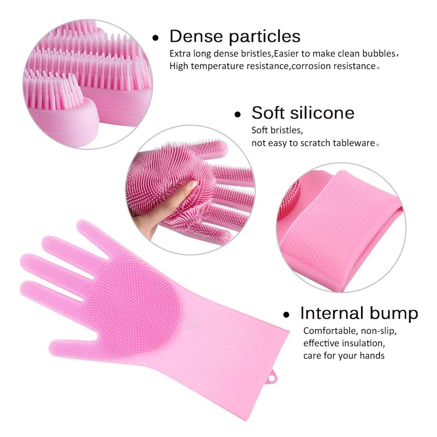 Reusable cleaning gloves for kitchen use