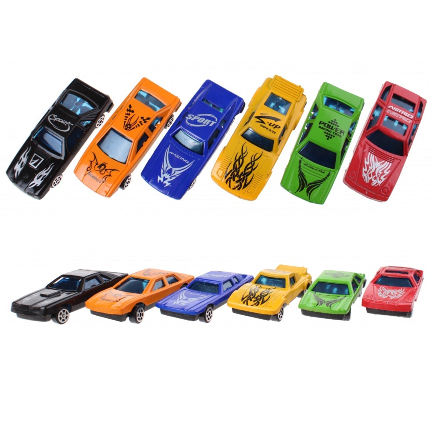 Super Racer power car set including 25 toy cars in assorted styles and colors