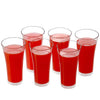 Set of 6 transparent drinking glasses