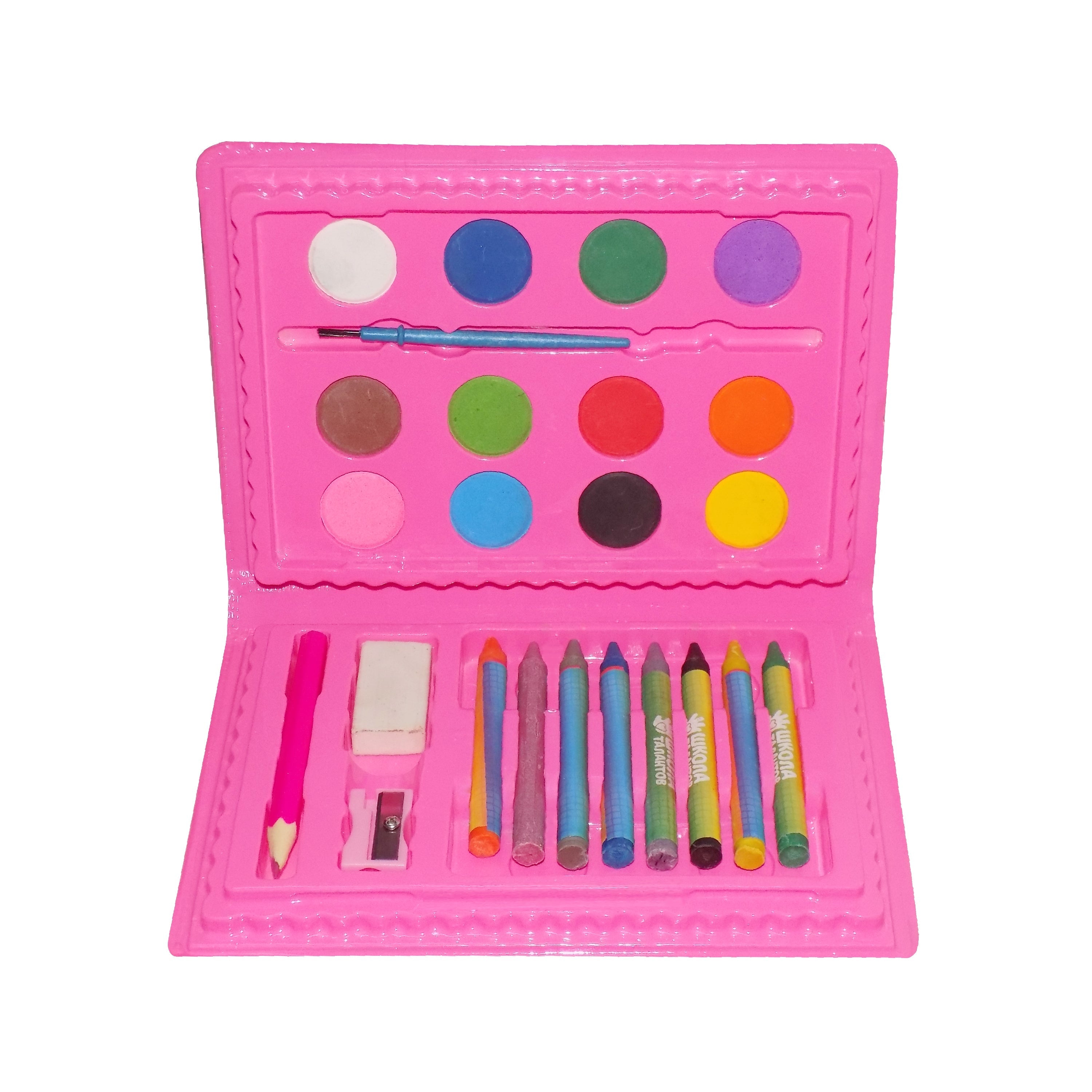 24-piece art color set with various painting and drawing tools.