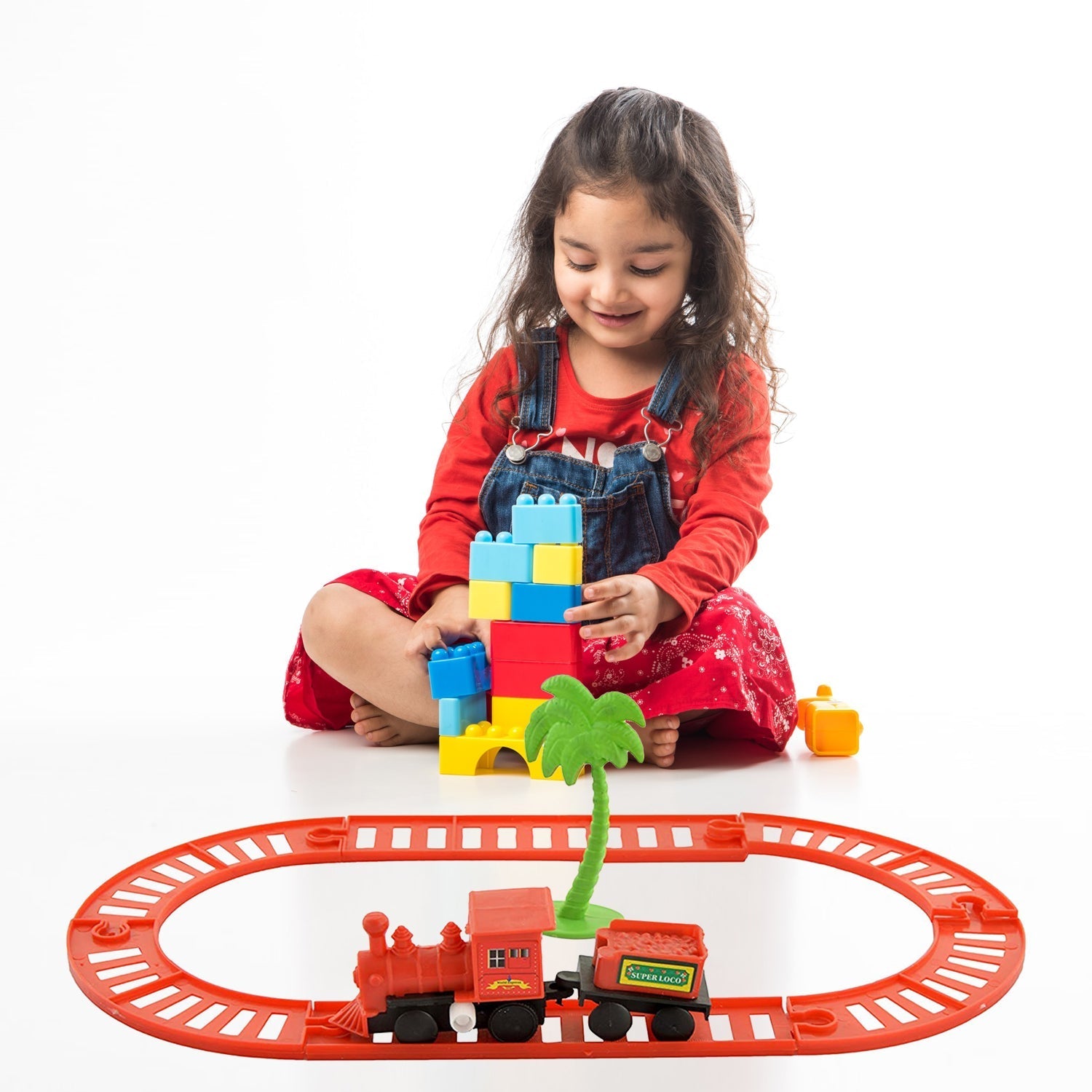 Mini train play set for kids, colorful and fun