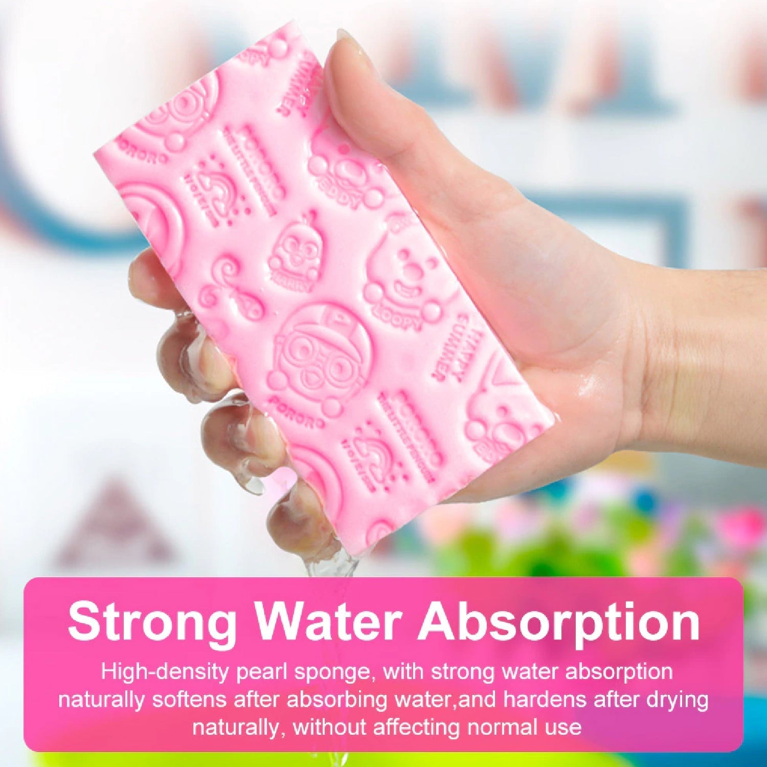 Exfoliating sponge for body with ultra-soft texture for skin care