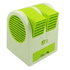 Bladeless mini air conditioner in sleek design.