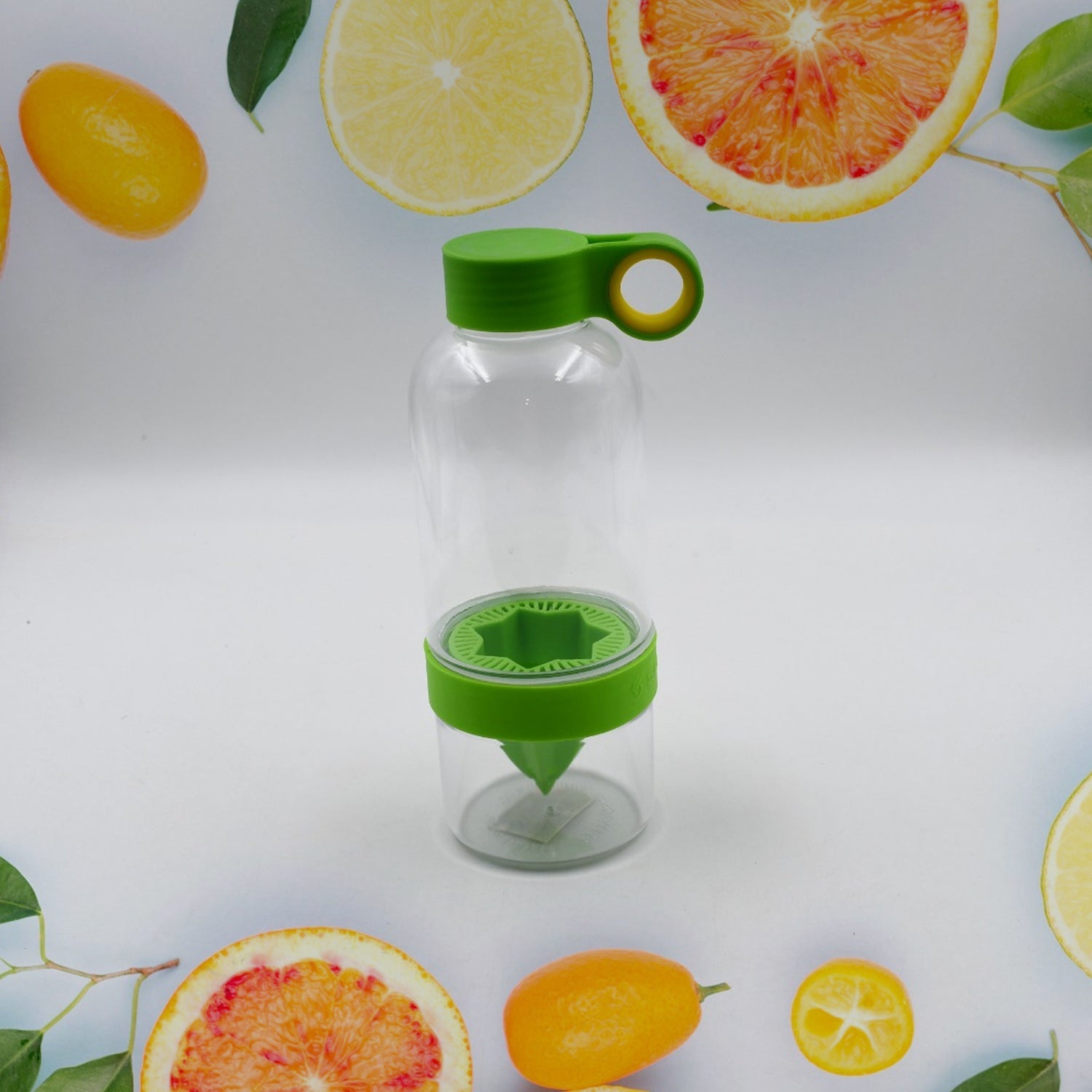 Zinger water bottle for making fruit-infused drinks.