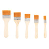 Set of 5 artistic flat painting brushes for watercolor and acrylic