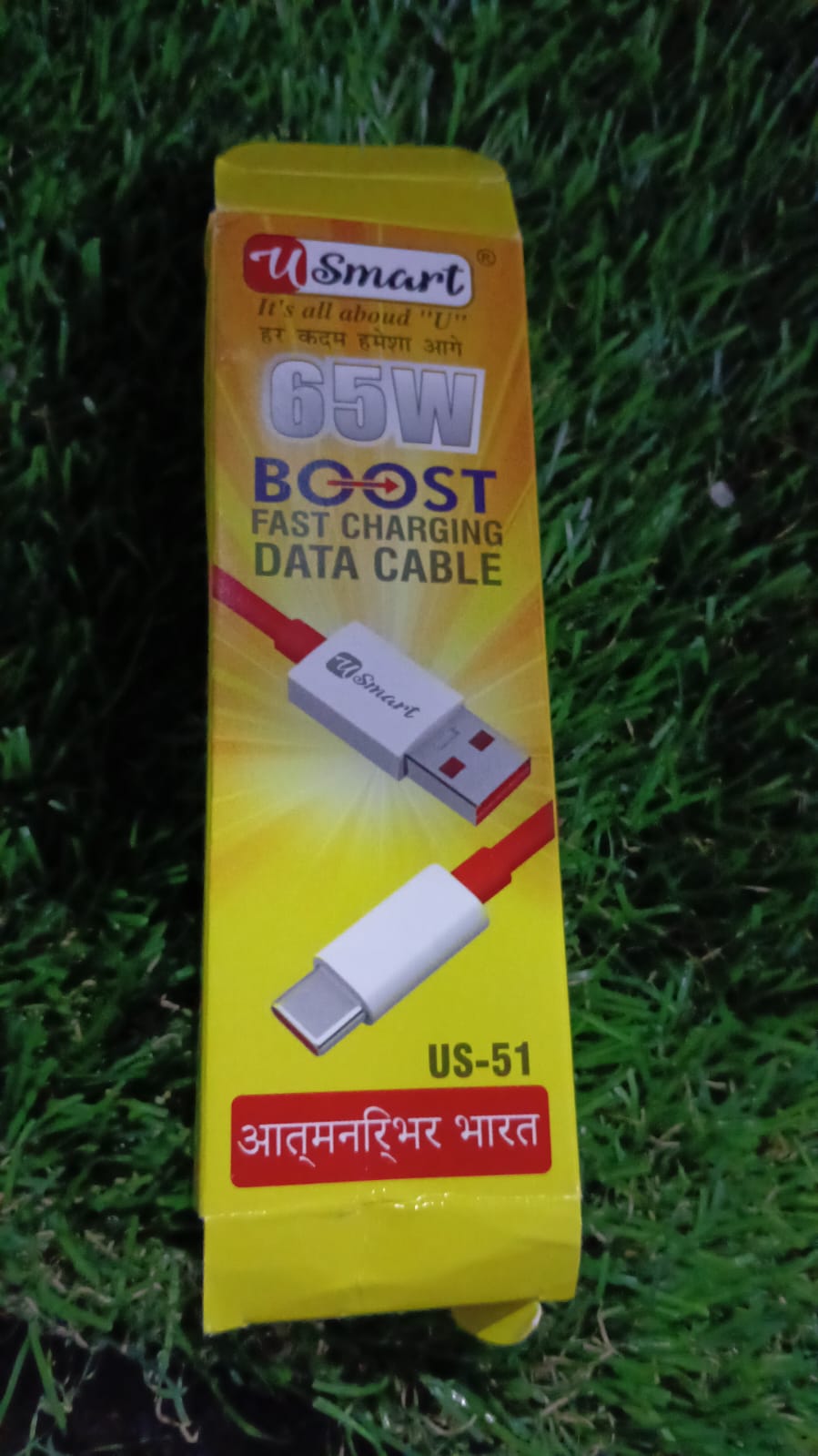 Type C data cable Fast Charging Data Cable (1000 MM / 65W / 1 Pc)