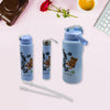 Plastic Water Bottle 3pc Set,3  Different Size Bottle High Quality Water Bottle Plastic Water Bottle BPA-Free & Leak-Proof!  Cartoon Printed Design for Kids' School, For Fridge, Office, Sports, School, Gym, Yoga (3 Pc Set)