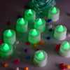 Green LED flameless tealights