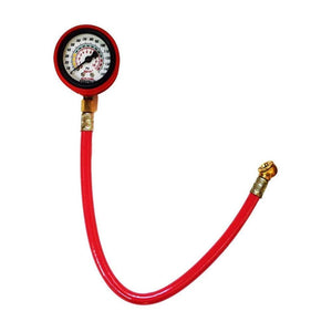 Heavy duty tire inflator gauge with digital display.