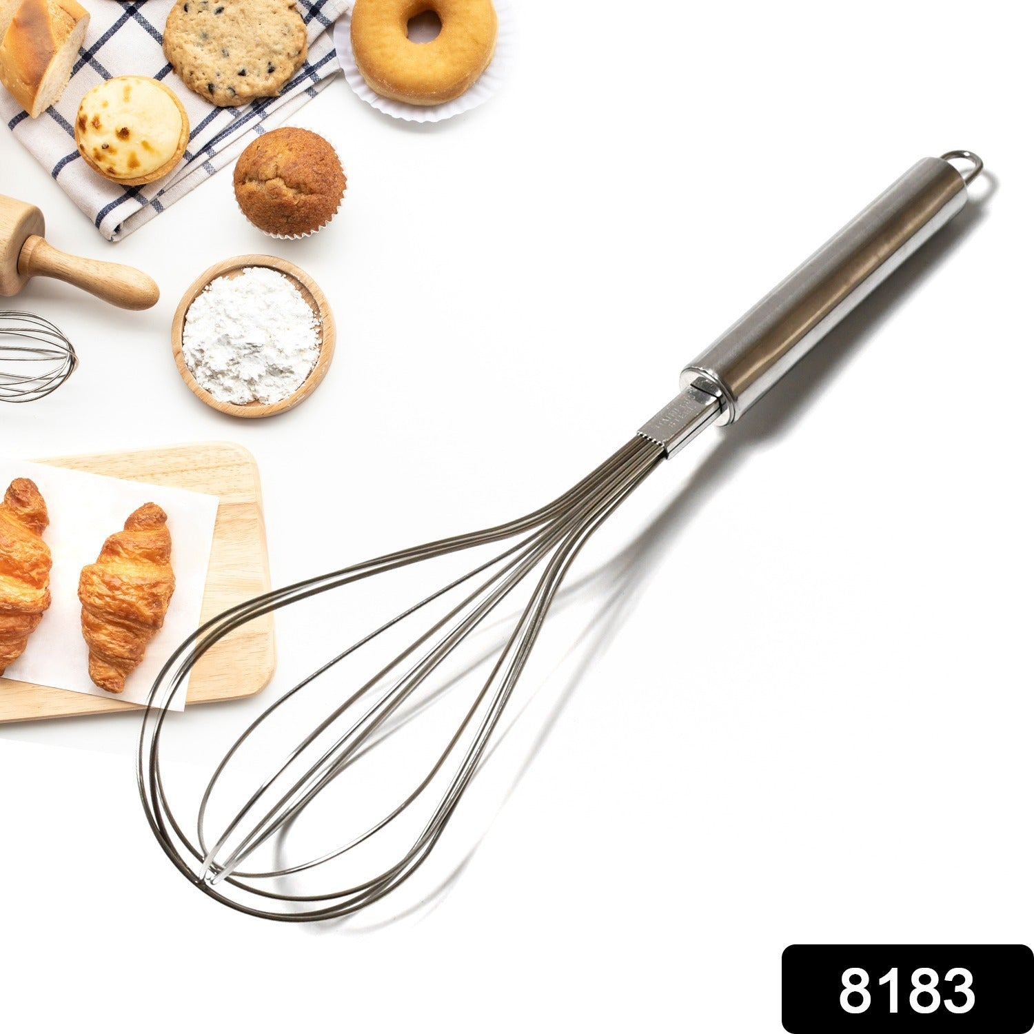 Kitchen Whisk, Stainless Steel Kitchen Tool Non-Scratch Best Stainless Steel Whisk for Perfect Metal Hand Whisk for Cooking Soup Whisking Spatula Tool Is a Great Kitchen Accessory or Gift (1 Pc / 29cm)