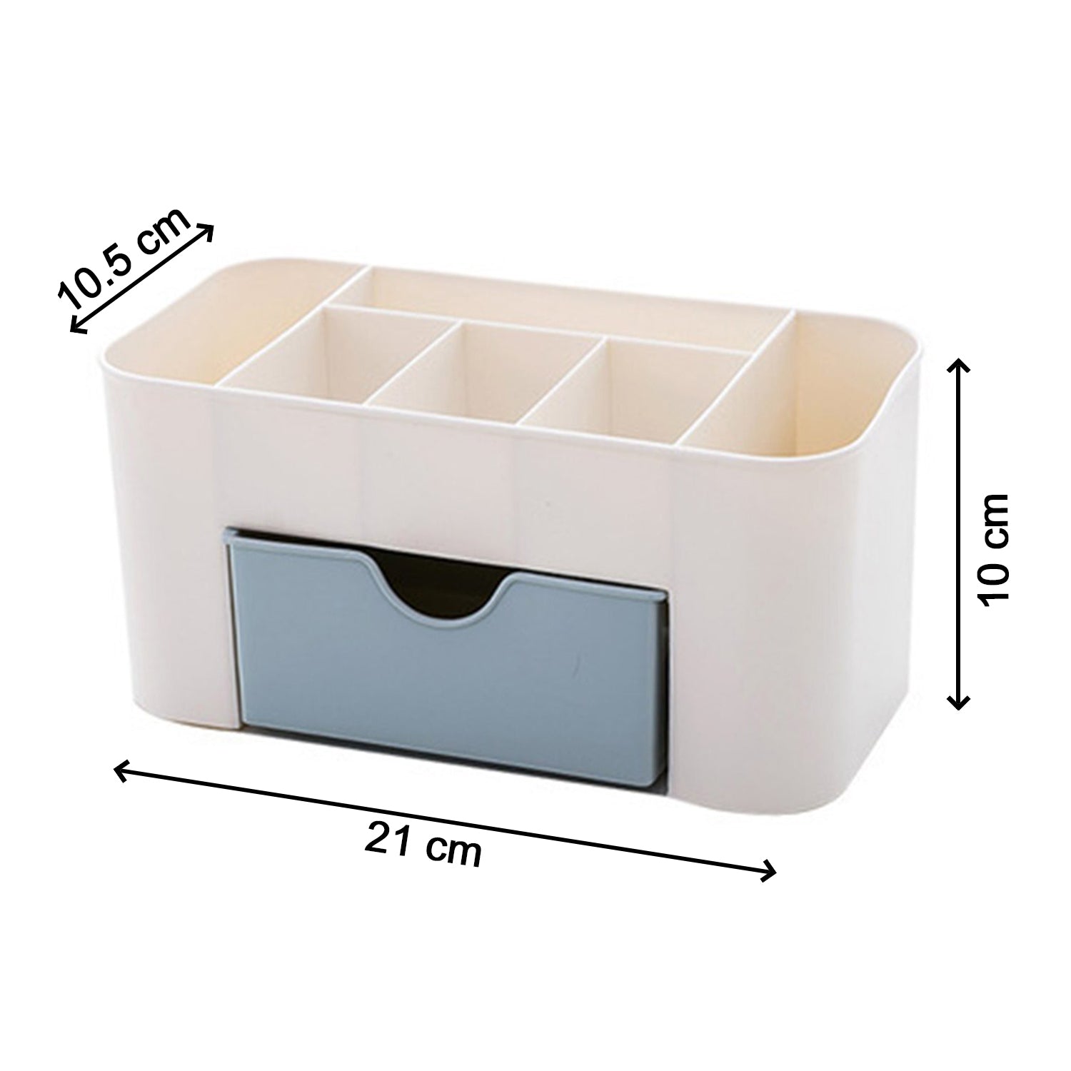 Makeup organizer box with a sleek design and ample storage space