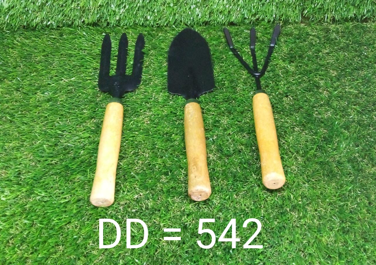 Set of hand cultivator, trowel, and fork