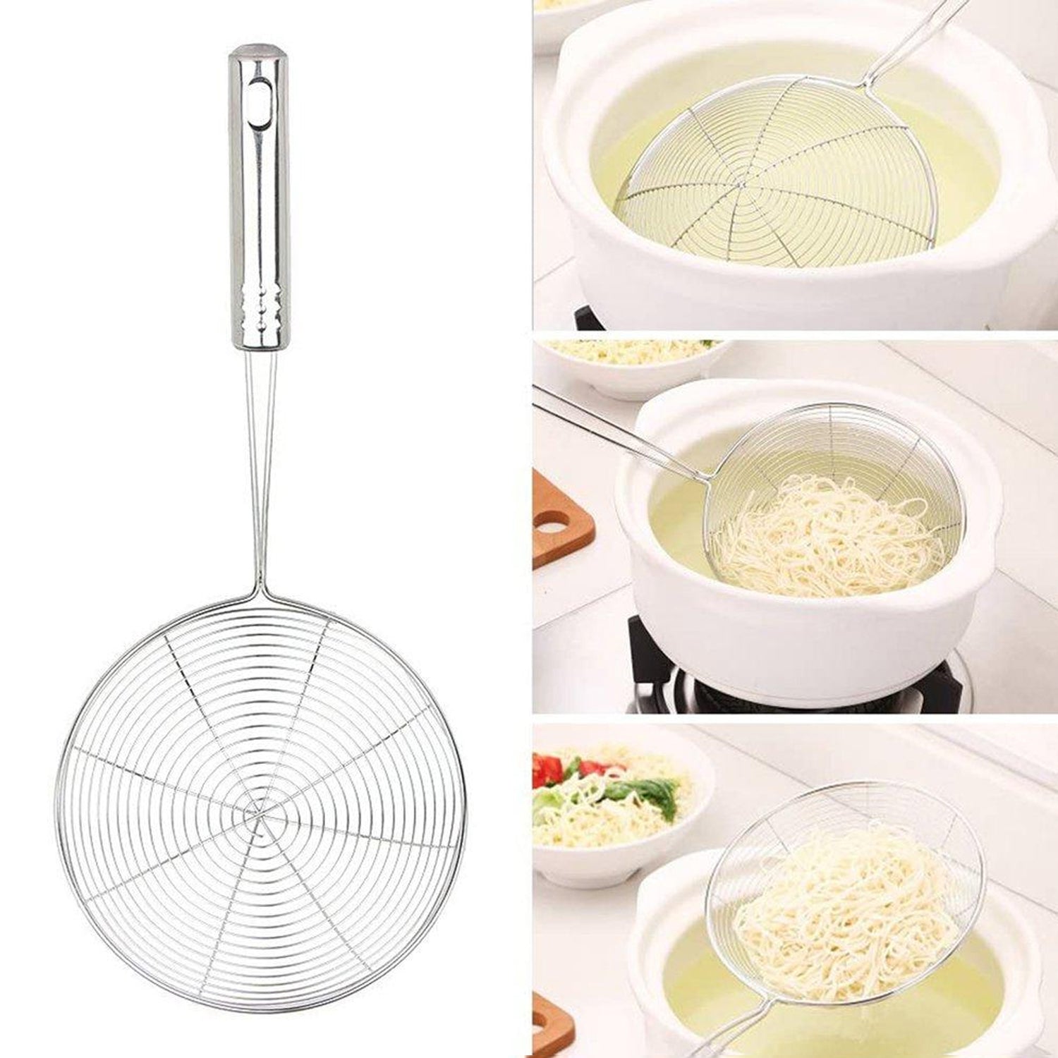 Mini oil strainer for perfect frying and draining