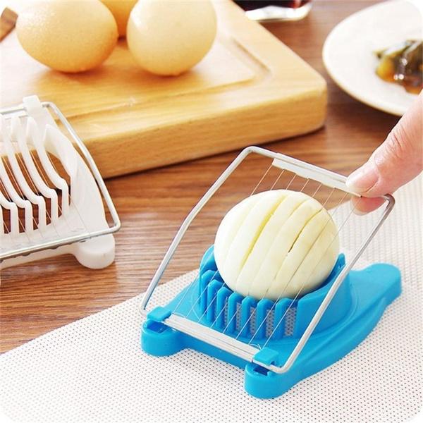 Egg cutter with stainless steel wires, plastic construction for reliable use