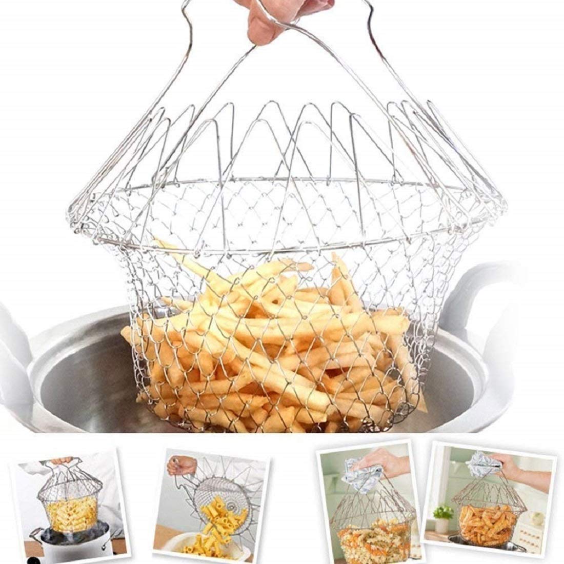 Chef basket for draining