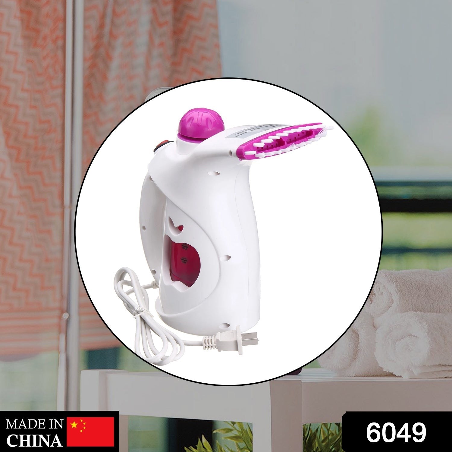 Compact garment and facial steamer with ergonomic design