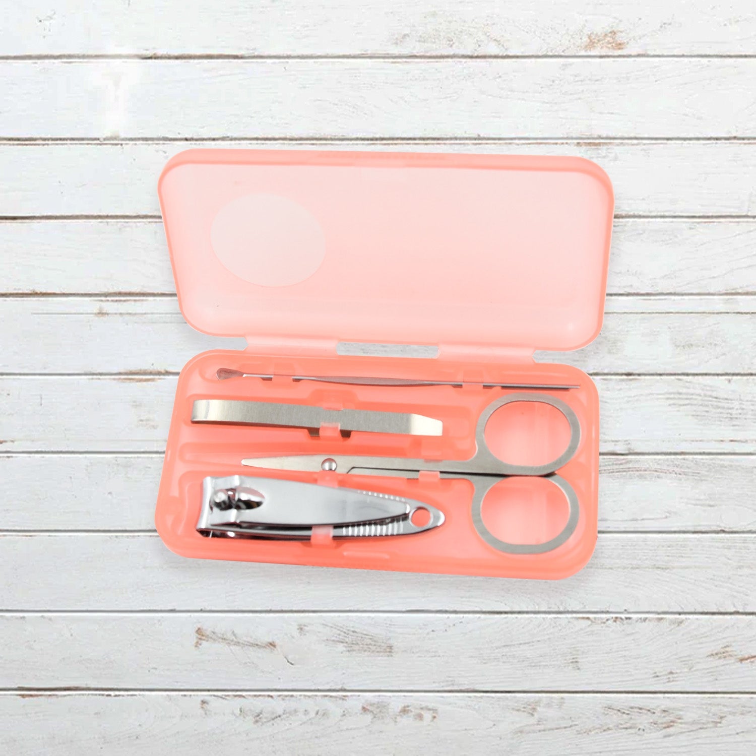 Nail care set with case for travel