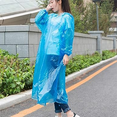 Button-up waterproof raincoat for adults, portable for travel.