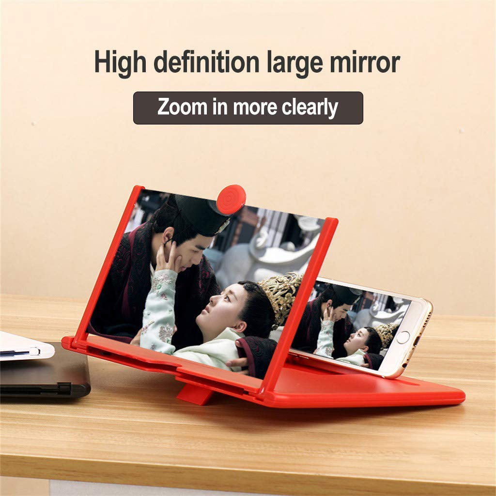 Magnifying screen for phones, offering better clarity for videos.