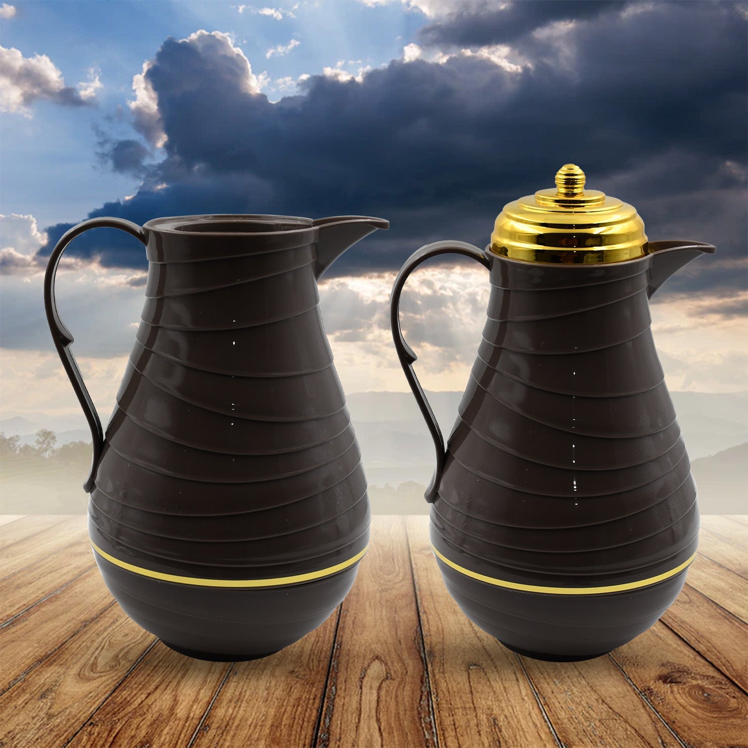 Hot beverage jug with easy carry handle