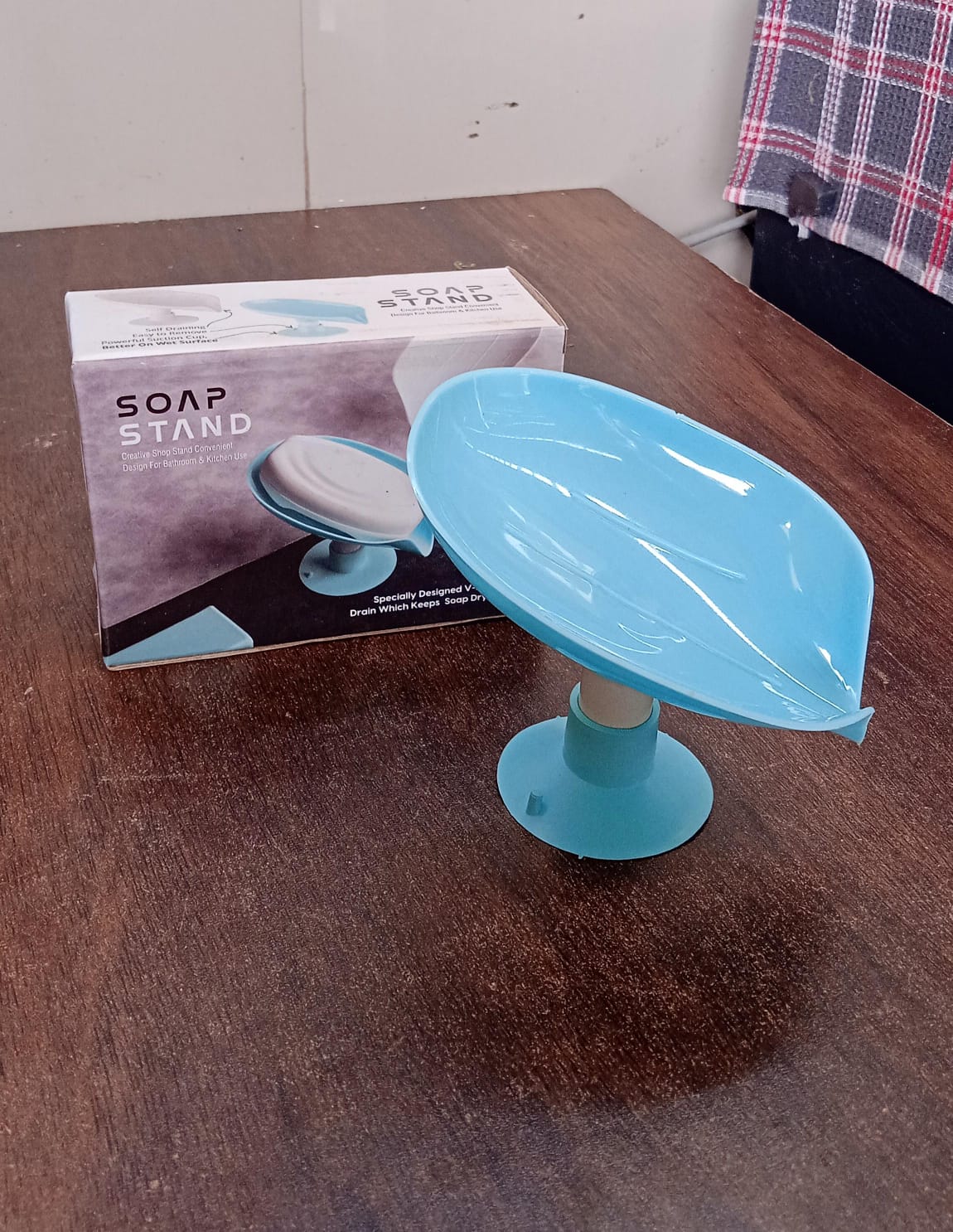 Soap Holder Stand Self Draining Soap Dish Holder Soap Box (1 Pc)