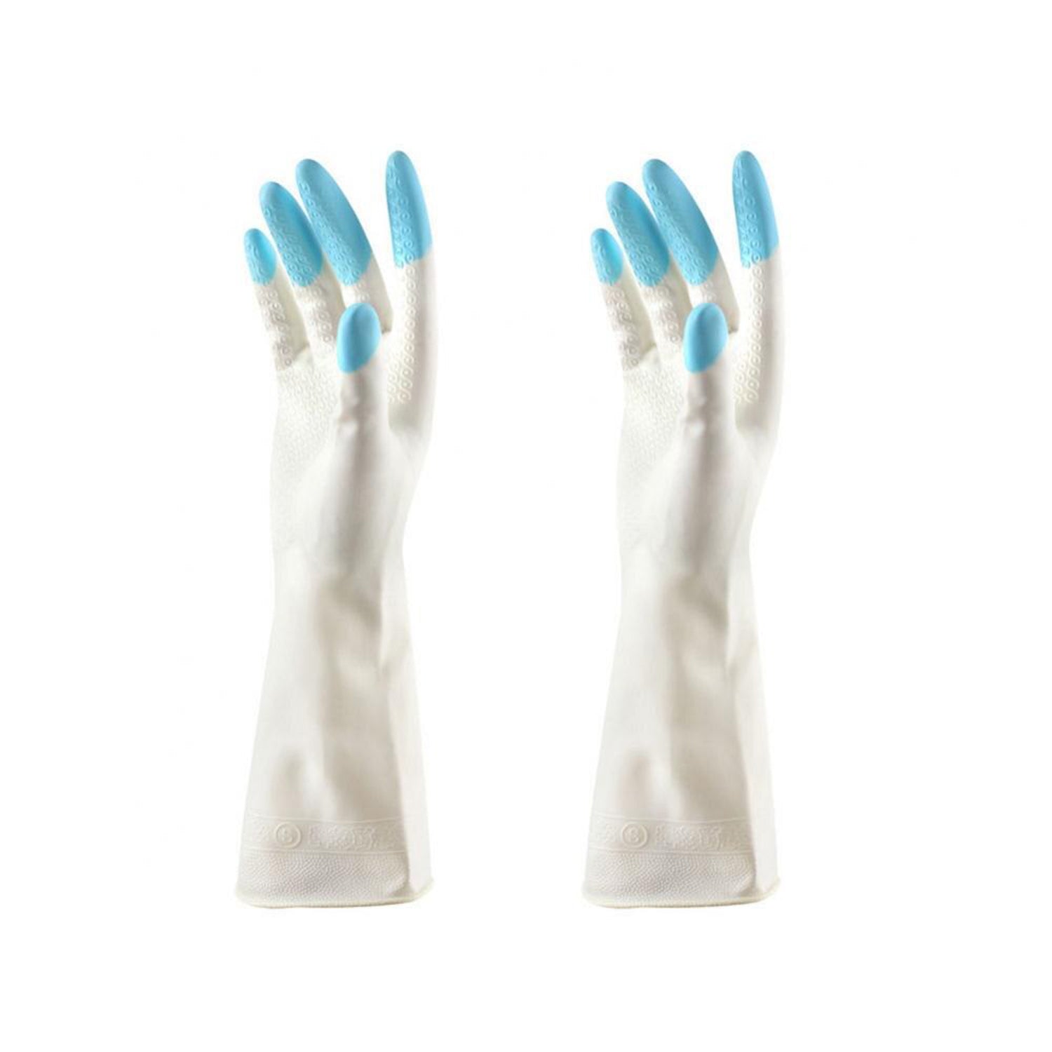 Reusable PVC cleaning gloves, elbow-length, suitable for all household chores.