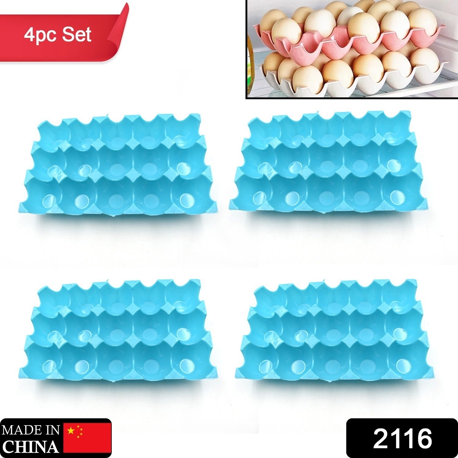 Egg trays for 15 eggs, plastic storage