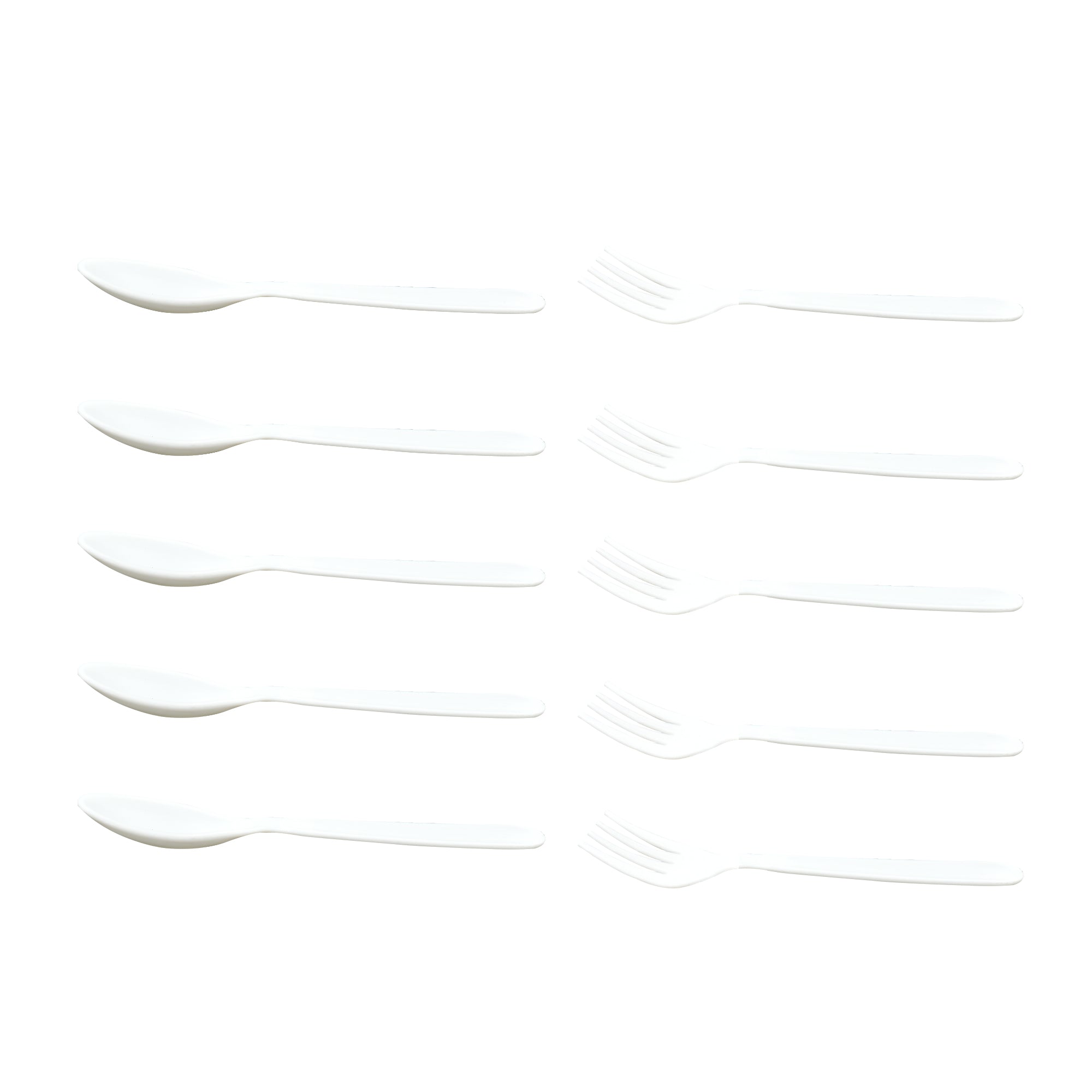 Premium plastic cutlery set, 10 pcs for dining.