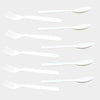 Premium plastic spoon and fork set, 10 pieces.