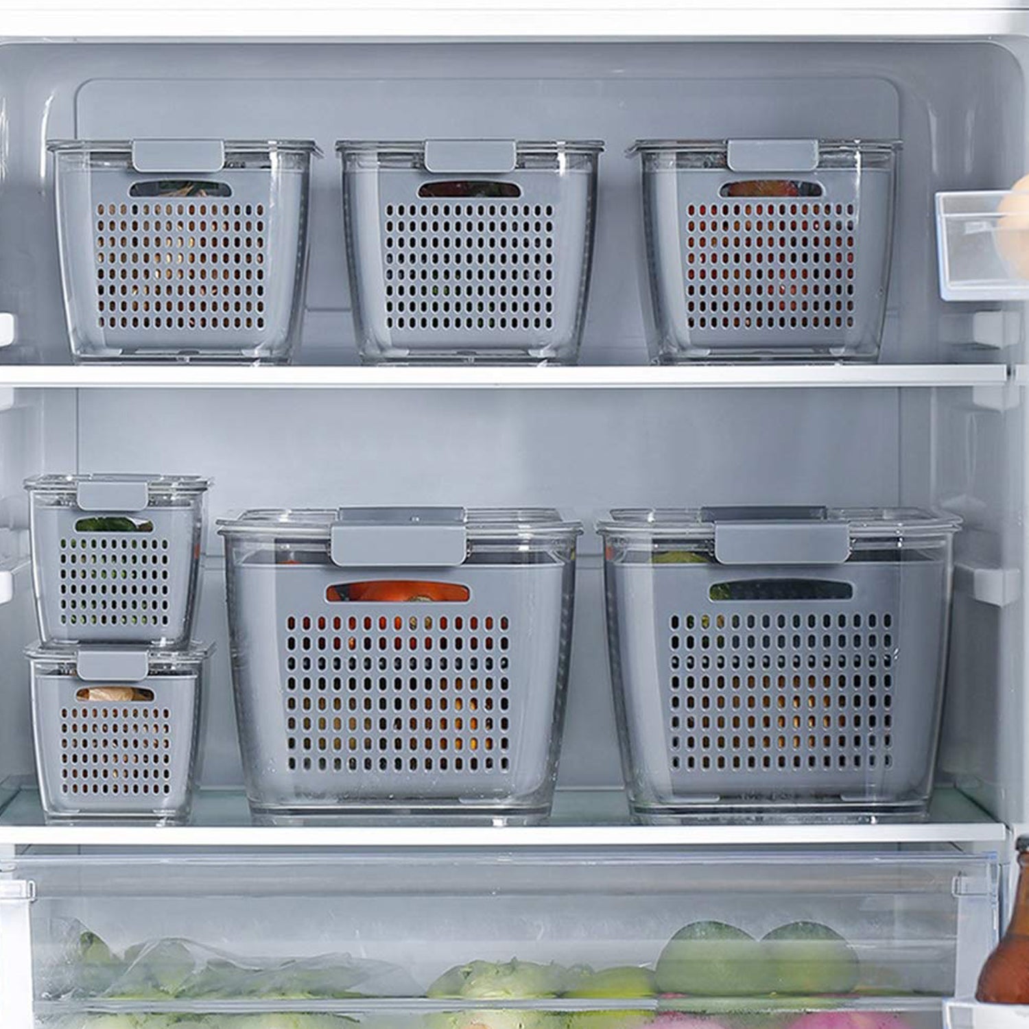 Colorful silicone baskets ideal for both washing and organizing kitchen items.