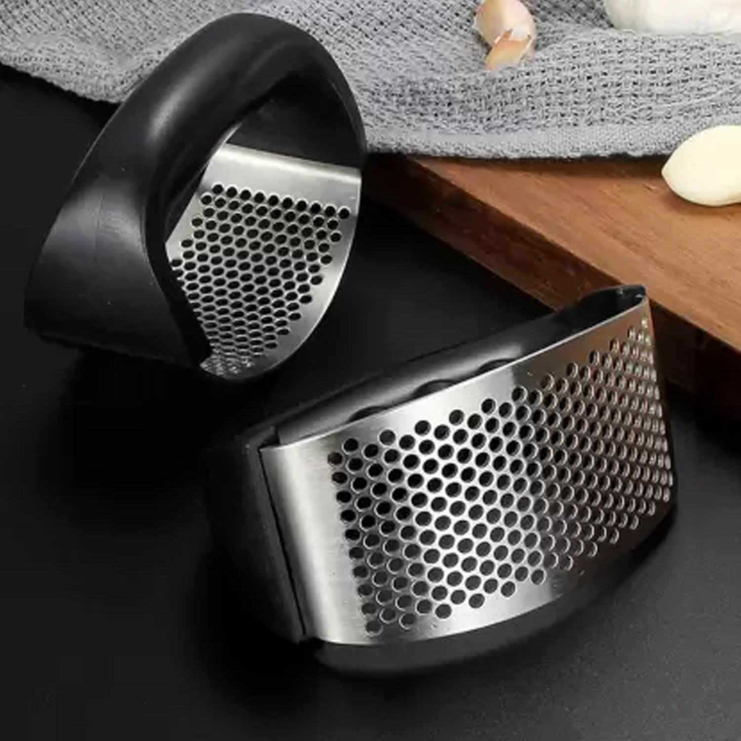 Stainless garlic press, easy to use