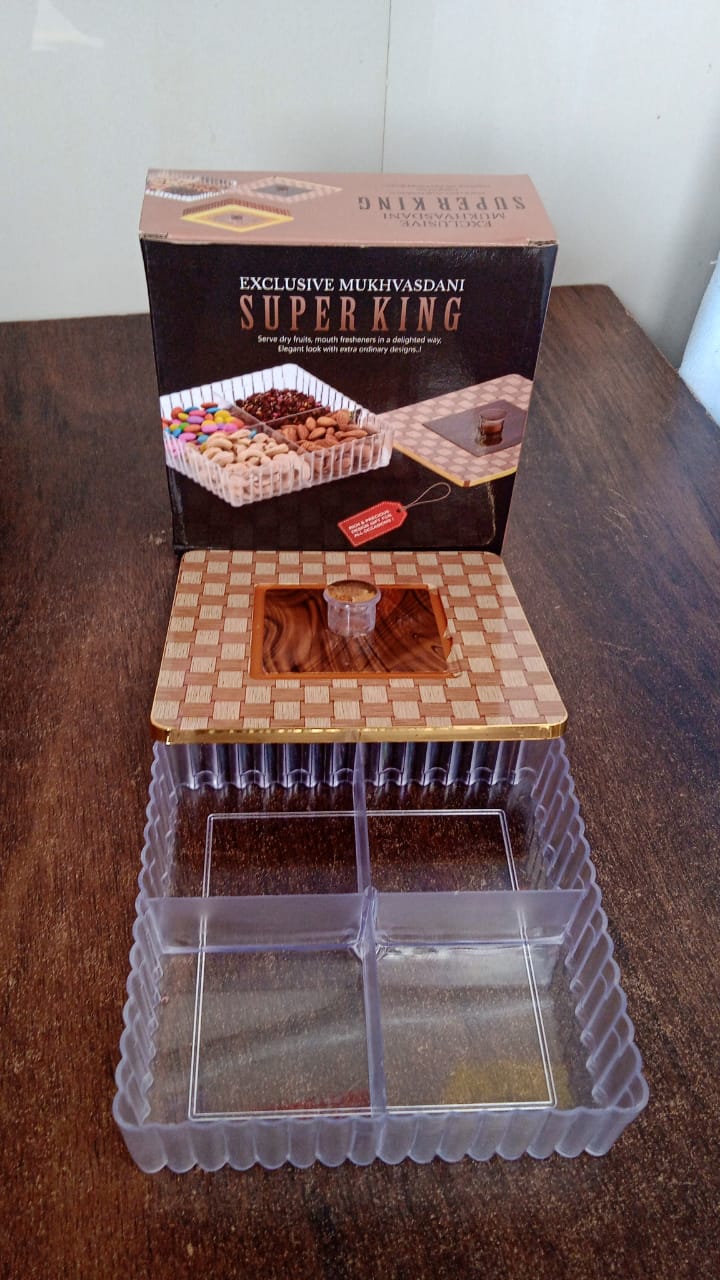 Plastic Super King Exclusive Mukhavasdani Dry Fruit boxes (1 Pc)