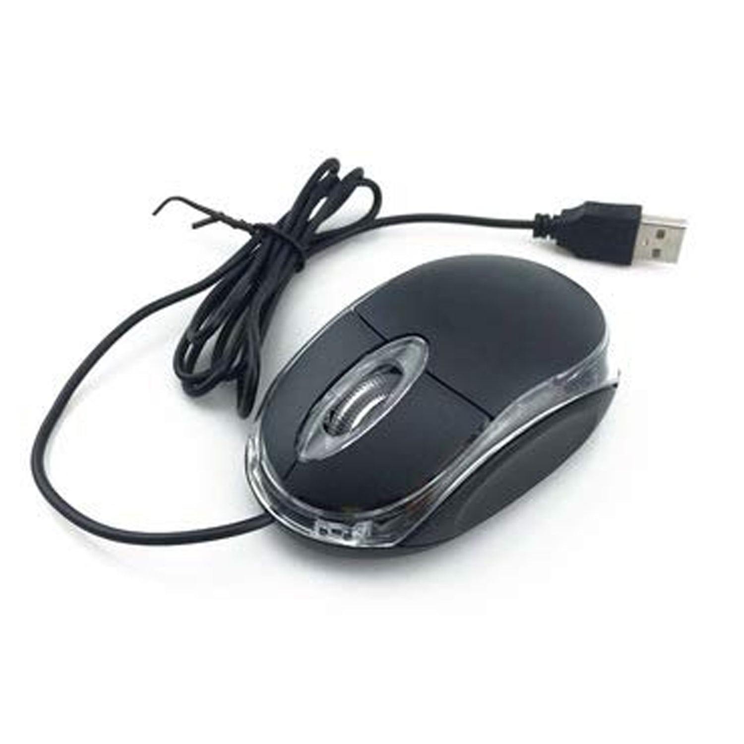 Detailed view of the USB optical mouse for computers, focusing on its functionality