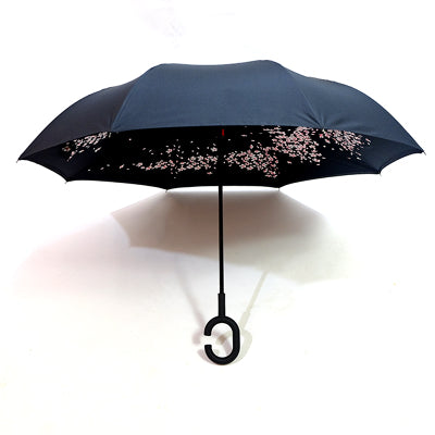 Wind-resistant reverse umbrella