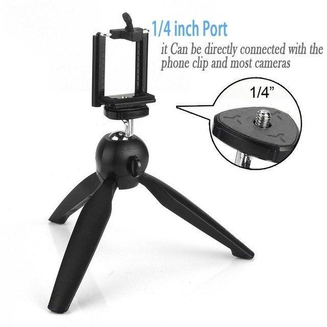 Mini tripod for phone and DSLR with stabilizer