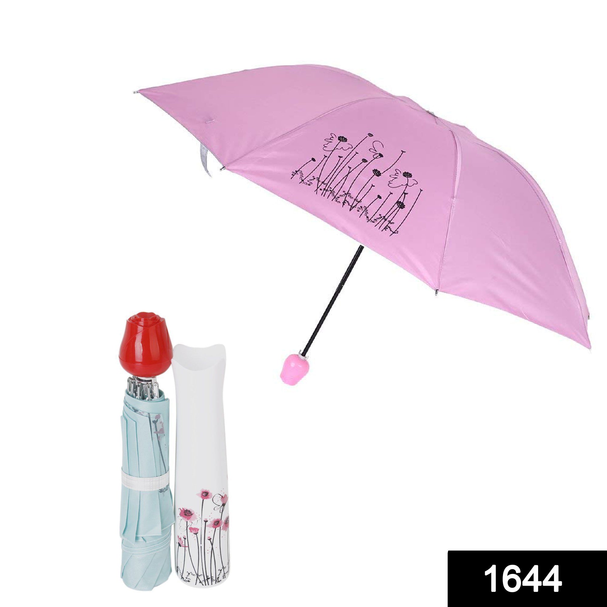 Creative rose flower case umbrella, lightweight.