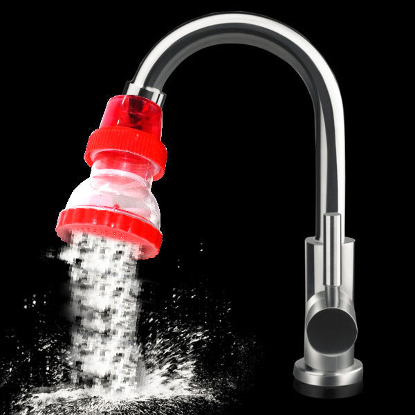 360-degree shower head faucet, large plastic design.