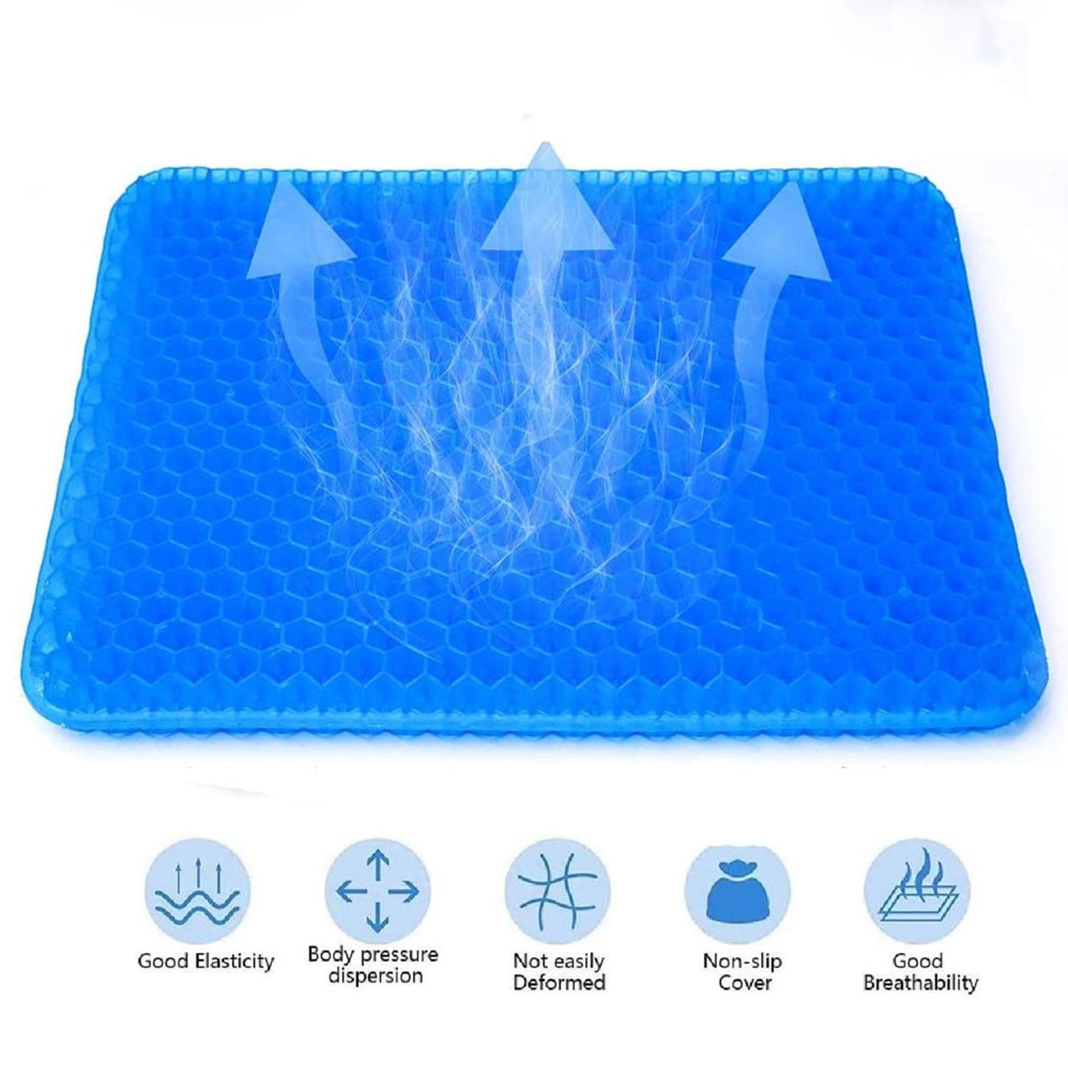 silicone orthopaedic seat cushion pad, designed for comfort and support in car seats