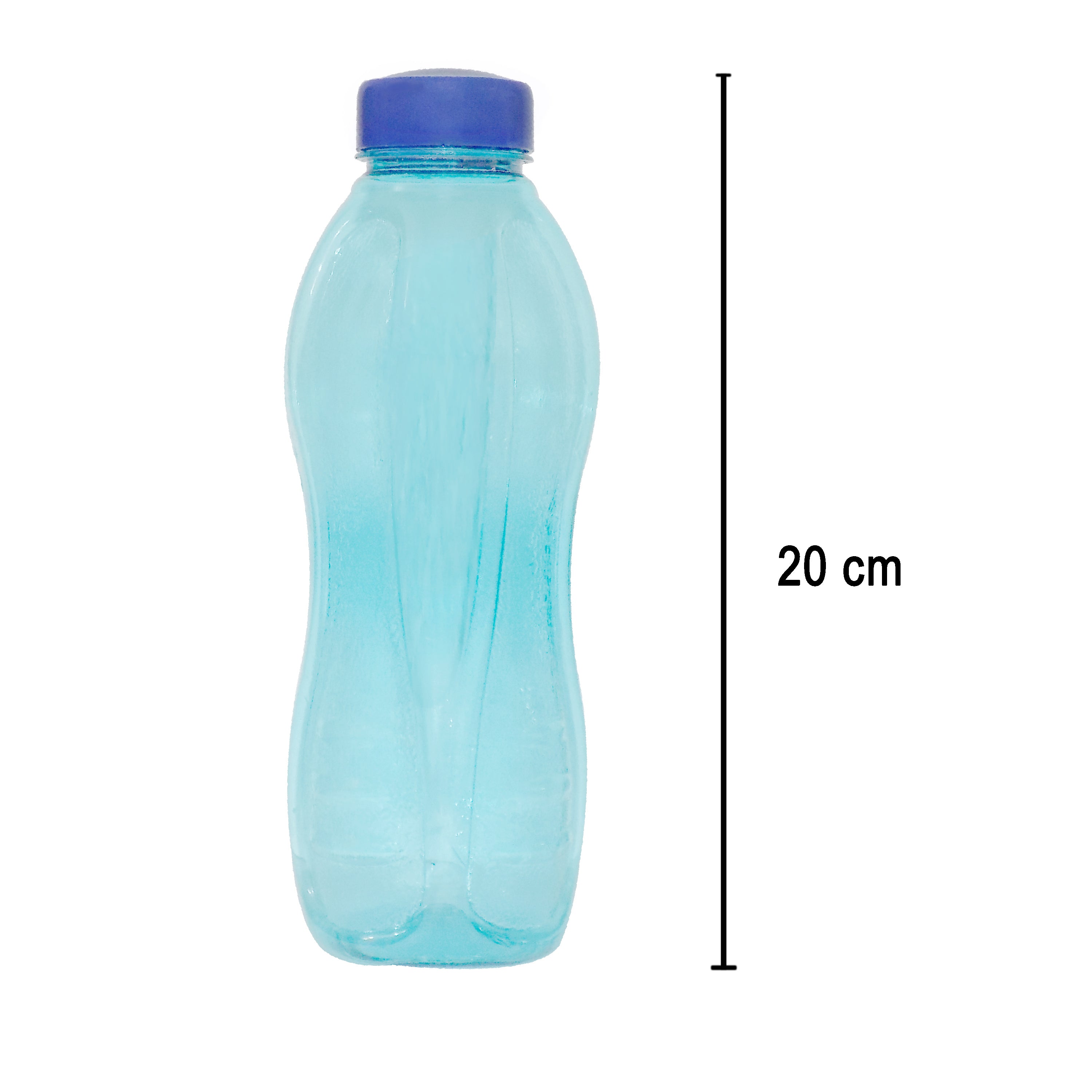 Plastic water bottle with a modern, minimalist style.