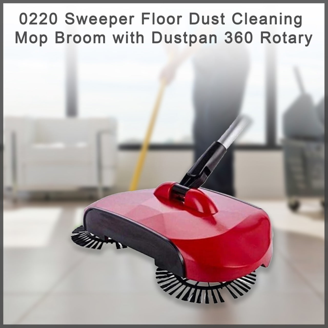 Sweeper mop with 360 rotary function