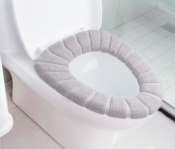 Plush toilet seat mat cover cushion, designed for winter with soft, comfortable fabric