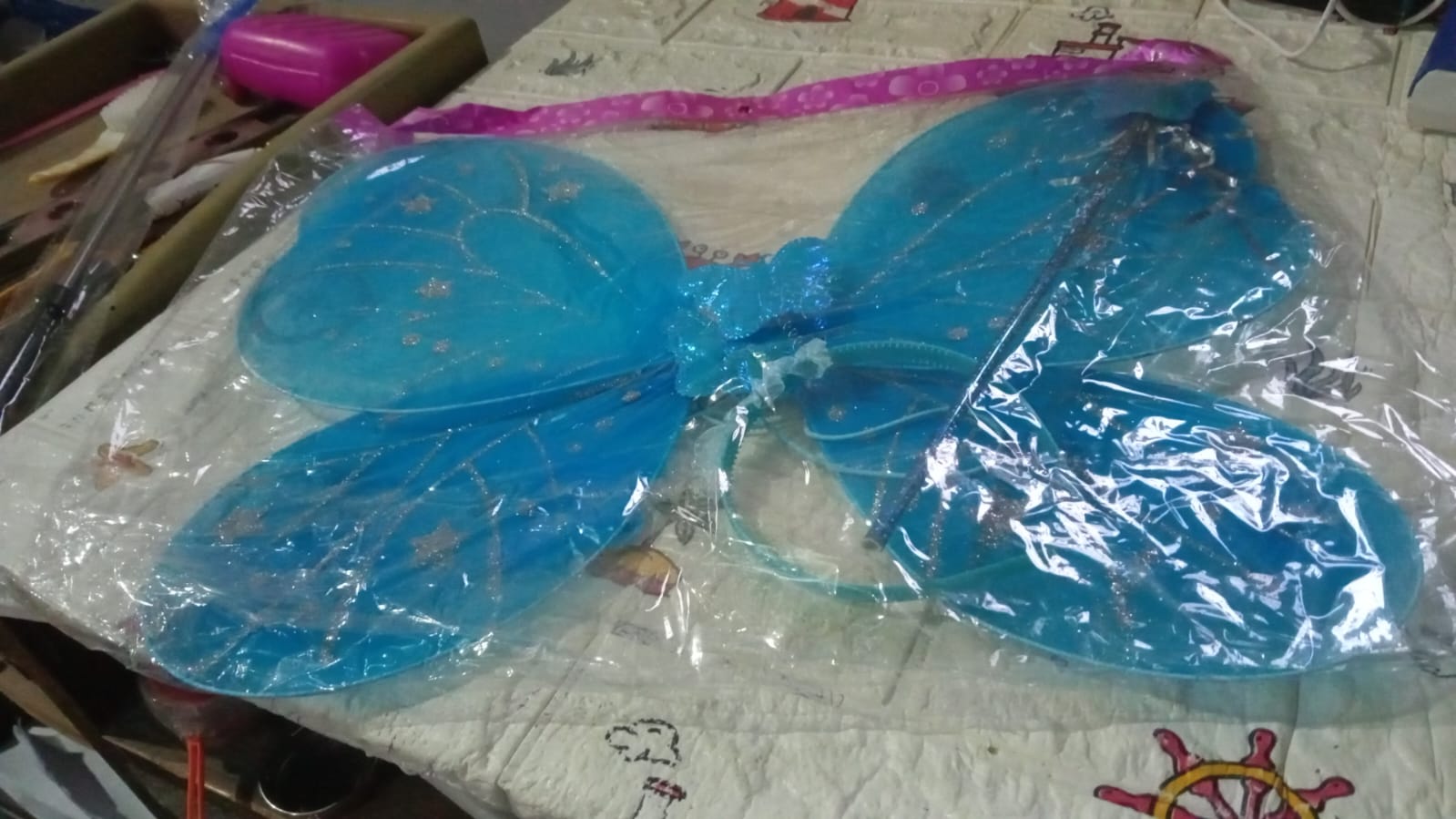 Blue fairy wings for costume