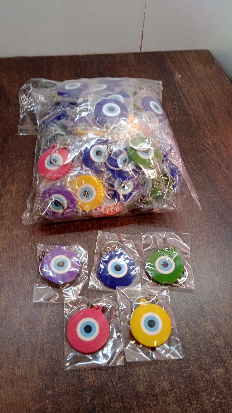 Evil Eye Rubber / Silicone Keychain (1 Pc / Mix Color)