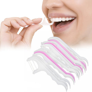 Oral care dental floss toothpick sticks for easy cleaning.