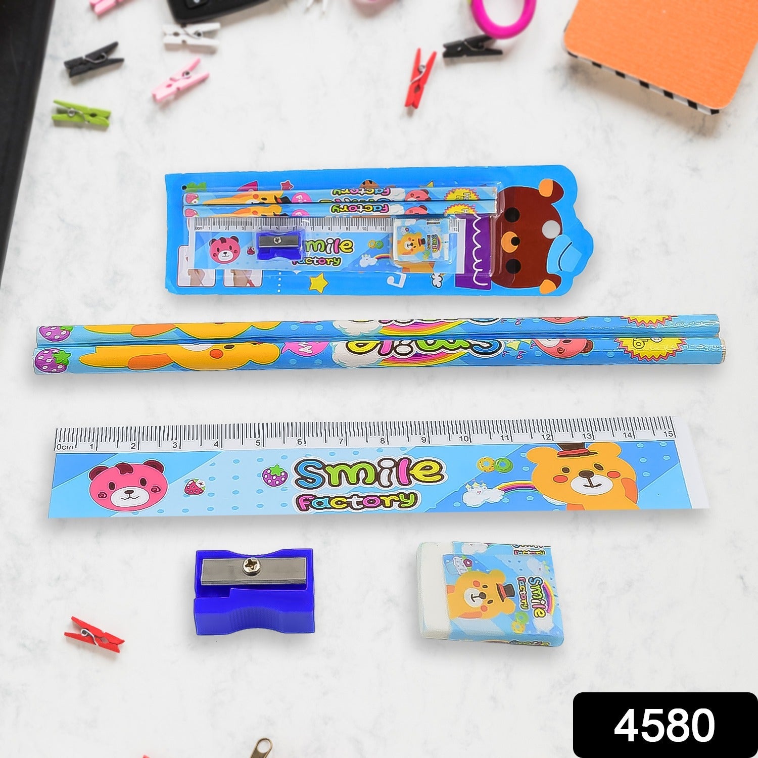 Pencil set with cartoon designs for boys